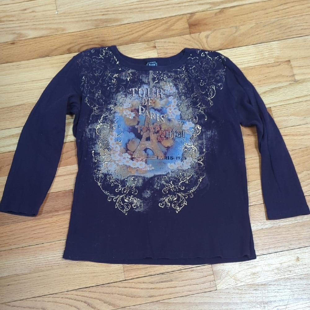 Tour de Paris 3/4 Length Sleeve Shirt - Purple
